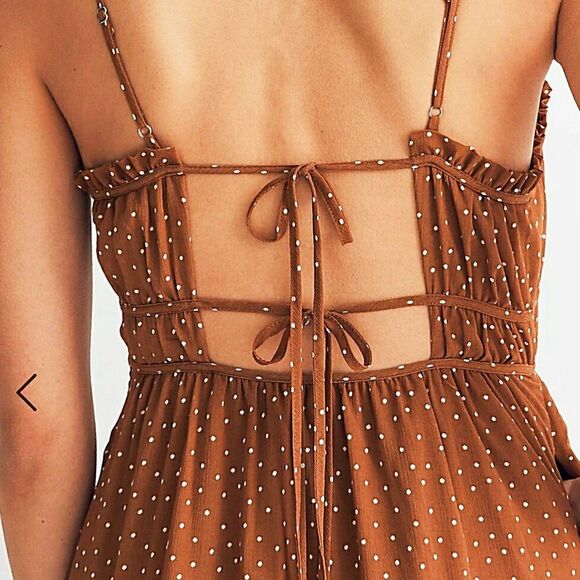 NWT Madewell Sophia Cami Tiered Midi Dress in Dot Size 18W - Picture 4 of 8